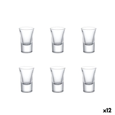 Set of Shot Glasses La Mediterránea Diva Transparent Glass 30 ml 6 Pieces (12 Units)