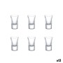 Set of Shot Glasses La Mediterránea Diva Transparent Glass 30 ml 6 Pieces (12 Units)