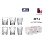 Set of Shot Glasses La Mediterránea Oman Transparent Glass 6 Pieces (18 Units)