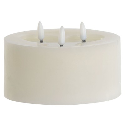 LED Candle Home ESPRIT Beige 15 x 15 x 7 cm (AA)