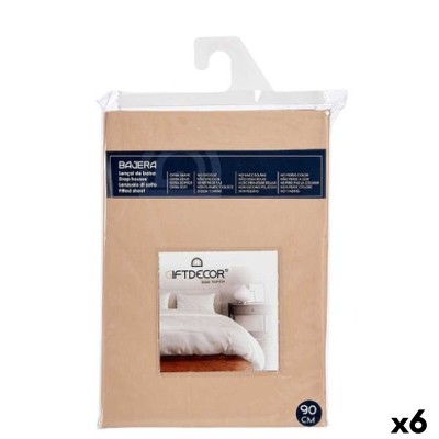 Fitted sheet Gift Decor Beige 90 x 200 cm (6 Units)