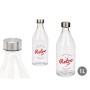 Glass Bottle Vivalto Retro Transparent Silver Glass Steel 1 L (6 Units)
