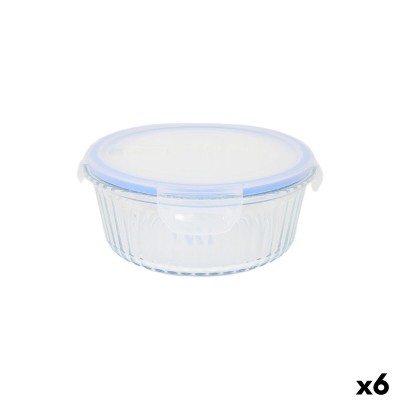 Boîte à lunch Quttin Textury Transparent Verre Borosilicaté 900 ml (6 Unités)