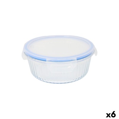 Boîte à lunch Quttin Textury Transparent Verre Borosilicaté 1,3 L (6 Unités)