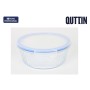 Lunch box Quttin Textury Transparent Borosilicate Glass 1,3 L (6 Units)