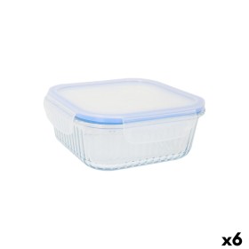 Boîte à lunch Quttin Textury Transparent Verre Borosilicaté 1,1 L (6 Unités)