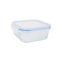 Lunch box Quttin Textury Transparent Borosilicate Glass 1,1 L (6 Units)