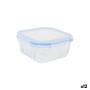 Lunch box Quttin Textury Transparent Borosilicate Glass 500 ml (12 Units)
