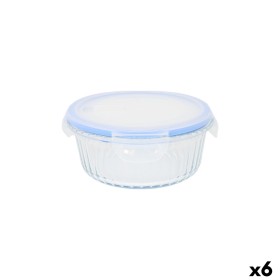 Lunch box Quttin Textury Transparent Borosilicate Glass 650 ml (6 Units)