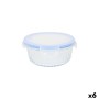 Lunch box Quttin Textury Transparent Borosilicate Glass 650 ml (6 Units)