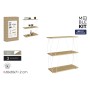 Shelves MobleKit White Brown Wood Metal 60 x 30 x 71,2 cm (2 Units)