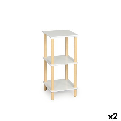 Étagère MobleKit Blanc Marron Bois 35 x 35 x 75 cm (2 Unités)