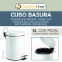 Pedal bin Confortime White 5 L (6 Units)