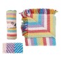 Multipurpose throw Gift Decor Multicolour 180 x 220 cm (3 Units)