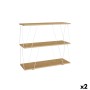 Étagère MobleKit Blanc Marron Bois Métal 80 x 30 x 71,2 cm (2 Unités)