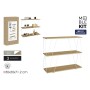 Étagère MobleKit Blanc Marron Bois Métal 80 x 30 x 71,2 cm (2 Unités)