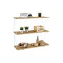 Shelves MobleKit White Brown Wood Metal 80 x 30 x 71,2 cm (2 Units)