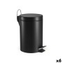 Poubelle à pédale Confortime Noir 3 L (6 Unités)