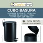 Pedal bin Confortime Black 3 L (6 Units)