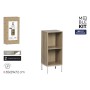Étagère MobleKit Blanc Marron Métal Bois MDF 30 x 29 x 72 cm (3 Unités)