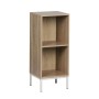 Étagère MobleKit Blanc Marron Métal Bois MDF 30 x 29 x 72 cm (3 Unités)