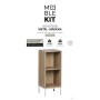Étagère MobleKit Blanc Marron Métal Bois MDF 30 x 29 x 72 cm (3 Unités)