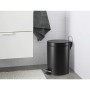 Poubelle à pédale Confortime Noir 5 L (6 Unités)