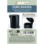Pedal bin Confortime Black 5 L (6 Units)
