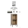 Étagère MobleKit Marron Noir Métal Bois MDF 30 x 29 x 72 cm (3 Unités)