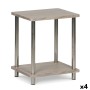 Side table MobleKit Brown Silver 34 x 29,5 x 41 cm (4 Units)