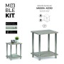 Side table MobleKit Brown Silver 34 x 29,5 x 41 cm (4 Units)