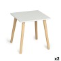 Side table MobleKit White Brown 40 x 40 x 40 cm (2 Units)