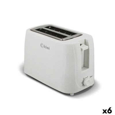 Toaster Kiwi Kiwi White Silver 750 W 6 Units