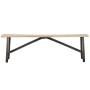 Bench Home ESPRIT Black Natural Iron Teak 152 X 41 X 46 CM
