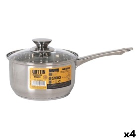 Casserole avec couvercle Quttin New neron Acier Ø 18 cm 3 L 35 x 19,5 x 10,5 cm (4 Unités)