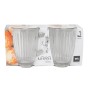 Piece Coffee Cup Set La Mediterránea Naira Lines Transparent 2 Pieces (36 Units)