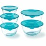 Ensemble de Boîtes à Lunch Pyrex Transparent Turquoise 5 Pièces