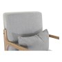 Rocking Chair DKD Home Decor Grey Natural Light grey Linen Rubber wood 66 x 88 x 78 cm