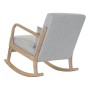 Rocking Chair DKD Home Decor Grey Natural Light grey Linen Rubber wood 66 x 88 x 78 cm