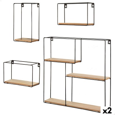Shelves Max Home Iron MDF Wood (2 Units)