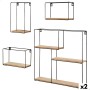 Shelves Max Home Iron MDF Wood (2 Units)