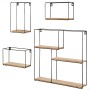 Shelves Max Home Iron MDF Wood (2 Units)