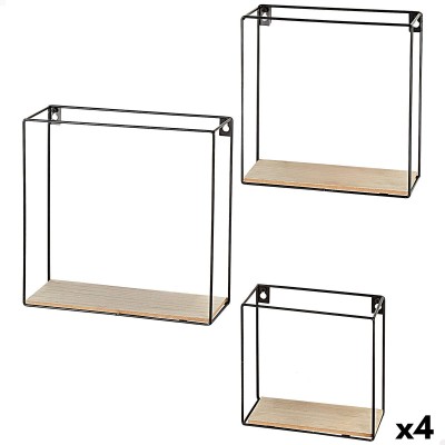 Étagère Max Home Fer Bois MDF 30 x 30 x 10 cm (4 Unités)