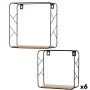 Shelves Max Home Iron MDF Wood 25 x 25 x 10 cm (6 Units)