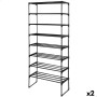 Shelves Max Home Black Metal Plastic 67 X 160 X 30 CM (2 Units)