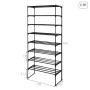 Shelves Max Home Black Metal Plastic 67 X 160 X 30 CM (2 Units)