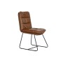 Dining Chair Home ESPRIT Synthetic Leather Metal 71 x 49 x 90 cm
