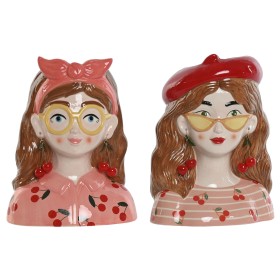 Planter Home ESPRIT Multicolour Dolomite Urban 21 x 14,5 x 27 cm (2 Units)