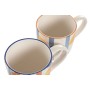 Tasse mug Home ESPRIT Jaune Bleu Blanc Orange Citron méditerranéen Avec relief 360 ml (4 Unités)