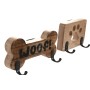 Wall mounted coat hanger Home ESPRIT Brown Black Iron Mango wood Urban 20 X 6 X 10 CM (2 Units)